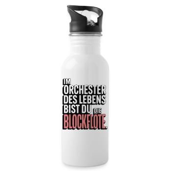 Orchestra of Life Recorder Design - Water bottle with straw - white - Right