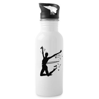 Gymnastique, cercleaux, gymnastique rythmique - Gourde avec paille intégrée - blanc - Droite