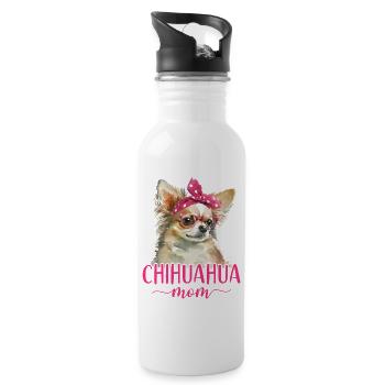 Chihuahua Chihuahua Maman - Gourde avec paille intégrée - blanc - Droite