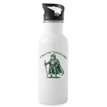 T'WAS THE 'TISM M'LORD – Proud Knight Frog - Water bottle with straw - white - Right