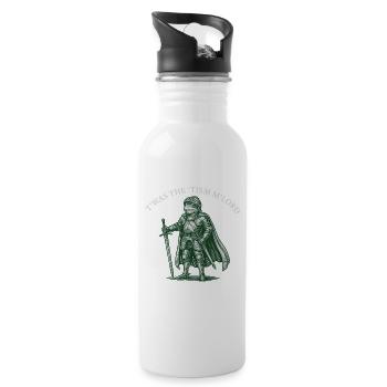 T'WAS THE 'TISM M'LORD – Proud Knight Frog - Water bottle with straw - white - Right