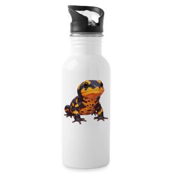 Fire Salamander Salamander - Water bottle with straw - white - Right