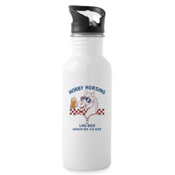Hobby Horsing Beer Celebration - Water bottle with straw - white - Right