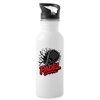 Padel - Racket Sport - Water bottle with straw - white - Right