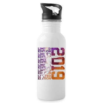 7E ANNIVERSAIRE BASKETBALL 2019 ÉDITION LIMITÉE - Gourde avec paille intégrée - blanc - Droite