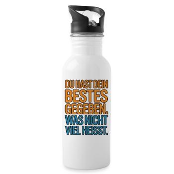 You did your best, which doesn't mean much - Water bottle with straw - white - Right