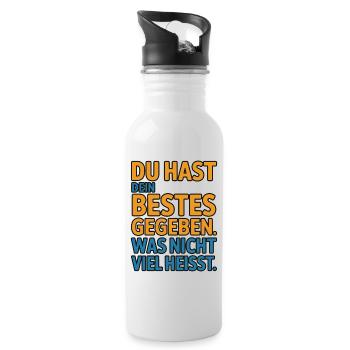 You did your best, which doesn't mean much - Water bottle with straw - white - Right