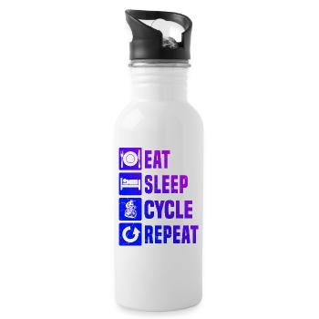 Roadbike Vibes für Rennrad - Trinkflasche mit integriertem Trinkhalm - Weiß - Rechts