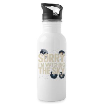 Astronomer Galaxy Outerspace Universe Astronomy - Water bottle with straw - white - Right