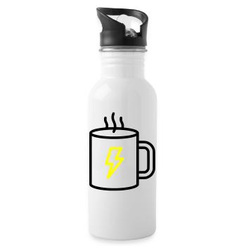 Coffee Mug Blitz Energy - Water bottle with straw - white - Right