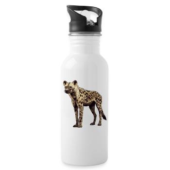 hyena - Water bottle with straw - white - Right