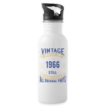 Vintage 1966 Still Going Strong - Water bottle with straw - white - Right