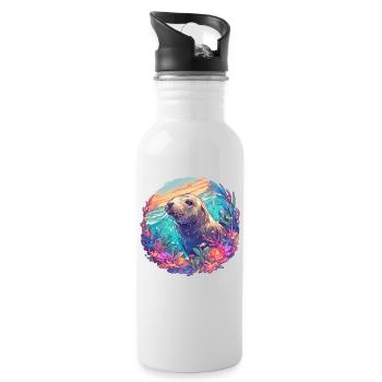Sea Lions Sea Lion - Water bottle with straw - white - Right