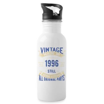 Vintage 1996 Still Going Strong - Water bottle with straw - white - Right