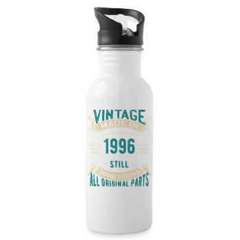Vintage 1996 toujours en route - Gourde avec paille intégrée - blanc - Droite