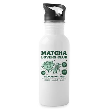 Matcha Lovers Club Whisk It Up Regular Or Iced - Water bottle with straw - white - Right