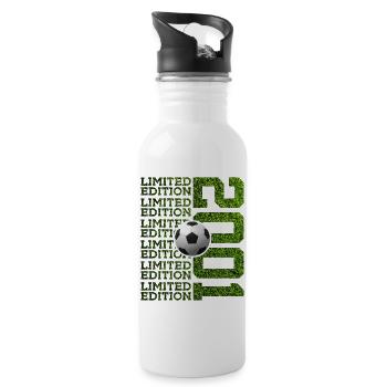 LIMITED EDITION 2001 FOOTBALL 25TH BIRTHDAY - Water bottle with straw - white - Right