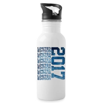 ÉDITION LIMITÉE 2017 9 ANS 9E ANNIVERSAIRE - Gourde avec paille intégrée - blanc - Droite