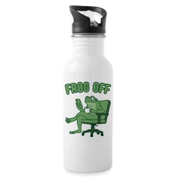 Funny Frog gaming at Smartphone Frog off  - Trinkflasche mit integriertem Trinkhalm - Weiß - Rechts