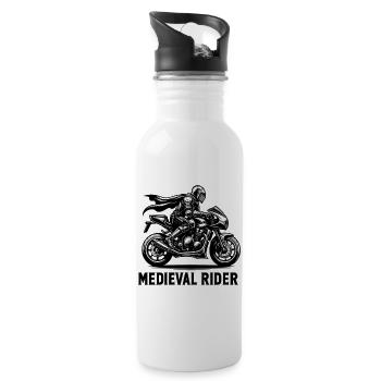 Ritter Motorrad - Trinkflasche mit integriertem Trinkhalm - Weiß - Rechts