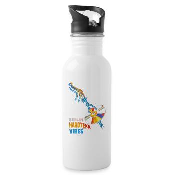Berlin Hardtekk Tekke East Germany - Water bottle with straw - white - Right