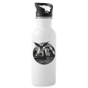 Bigfoot, monstre extraterrestre Sasquatch du Loch Ness - Gourde avec paille intégrée - blanc - Droite