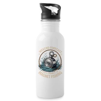 Prédiction du week-end 100 - Chance de pêche magnétique - Gourde avec paille intégrée - blanc - Droite