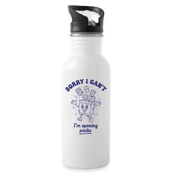 Sorry I Cant Im Opening Packs Trading Card - Water bottle with straw - white - Right