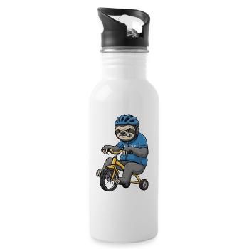 Cyclist Road Bike Mountain Bike Sport Bicycle - Water bottle with straw - white - Right