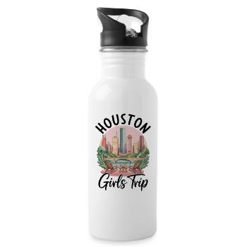 Houston Girls Trip - Trinkflasche mit integriertem Trinkhalm - Weiß - Rechts