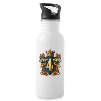 4 Number of coats of arms - Water bottle with straw - white - Right