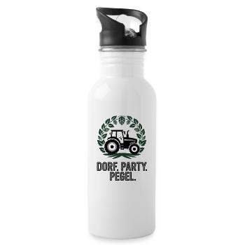 VILLAGE. PARTY. LEVEL. Tractor Village Children Farmers - Water bottle with straw - white - Right