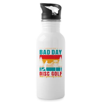 Disc Golf Gifts Disc Golf - Water bottle with straw - white - Right