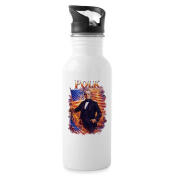 Lincoln Patriotic Lightning - Water bottle with straw - white - Right