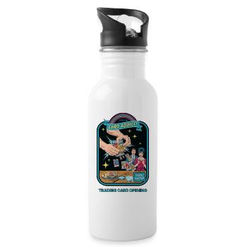Card Addict Pack Master Sammelkarten-Eröffnungskarte - Trinkflasche mit integriertem Trinkhalm - Weiß - Rechts