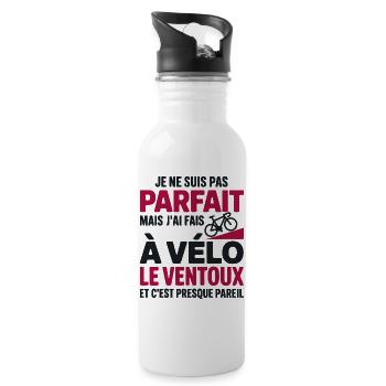 Ich habe den Ventoux mit dem Fahrrad Fahrrad Fahrrad Geschenk Radfahrer gemacht - Trinkflasche mit integriertem Trinkhalm - Weiß - Rechts