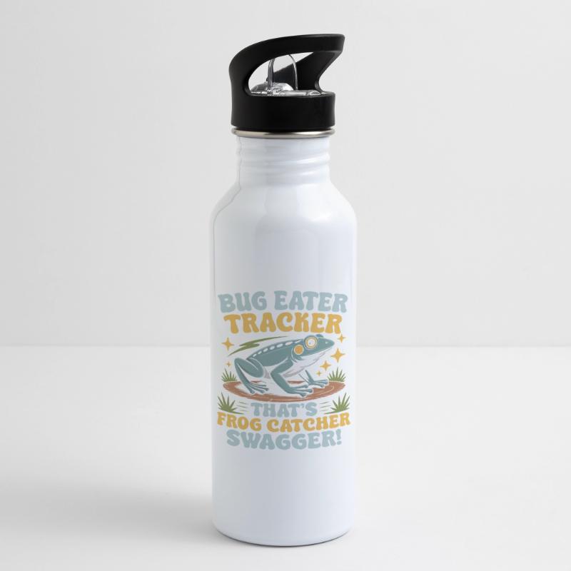 Frog Catcher Bug Eater Tracker Frog Trinkflasche mit integriertem Trinkhalm