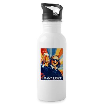Franz Liszt Pop Art Toast Tea - Water bottle with straw - white - Right
