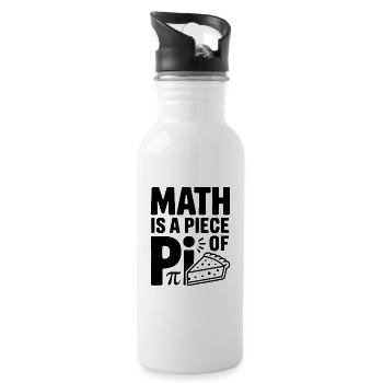 Les maths sont un morceau de Pi - Gourde avec paille intégrée - blanc - Droite