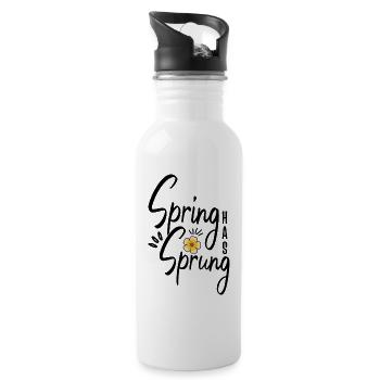 Der Frühling ist geboren heidnische Frühlings-Tagundnachtgleiche - Trinkflasche mit integriertem Trinkhalm - Weiß - Rechts