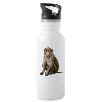 Macaque Macaque - Water bottle with straw - white - Right