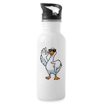 67 Meme Silly Goose 6 7 Funny Six Seven 6-7 - Trinkflasche mit integriertem Trinkhalm - Weiß - Rechts