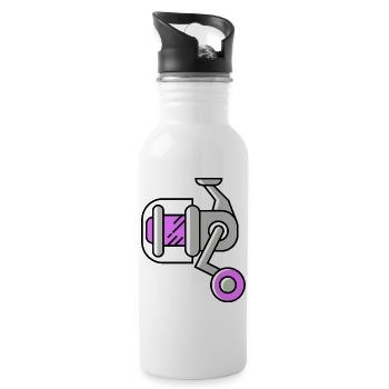 Fishing reel icon icon - Water bottle with straw - white - Right
