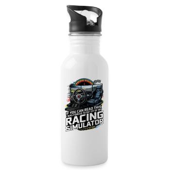 Simulateur de course - Gourde avec paille intégrée - blanc - Droite