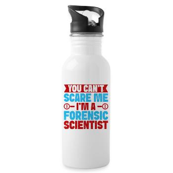 Forensic Science Major You Can ́t Scare Me - Water bottle with straw - white - Right