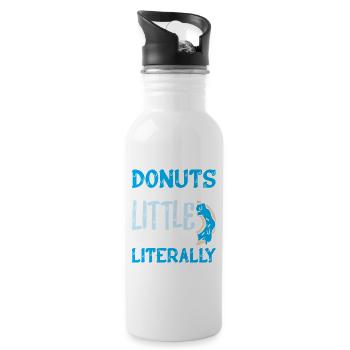 Donut fast food - Water bottle with straw - white - Right