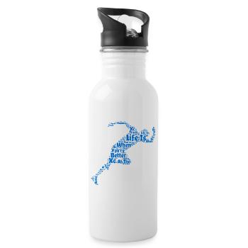 Cadeau de course XC drôle XC Runner Edition - Gourde avec paille intégrée - blanc - Droite