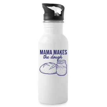 Sourdough Mama Makes The Dough Bread Baking Baker - Water bottle with straw - white - Right