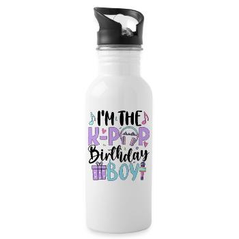 I'm The K Pop Birthday Boy - Water bottle with straw - white - Right