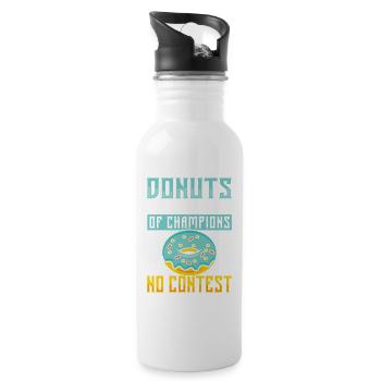 Donut fast food - Water bottle with straw - white - Right